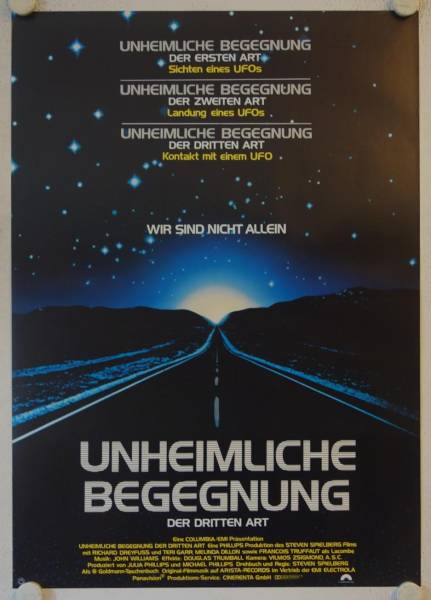Unheimliche Begegnung der Dritten Art originales deutsches Filmplakat